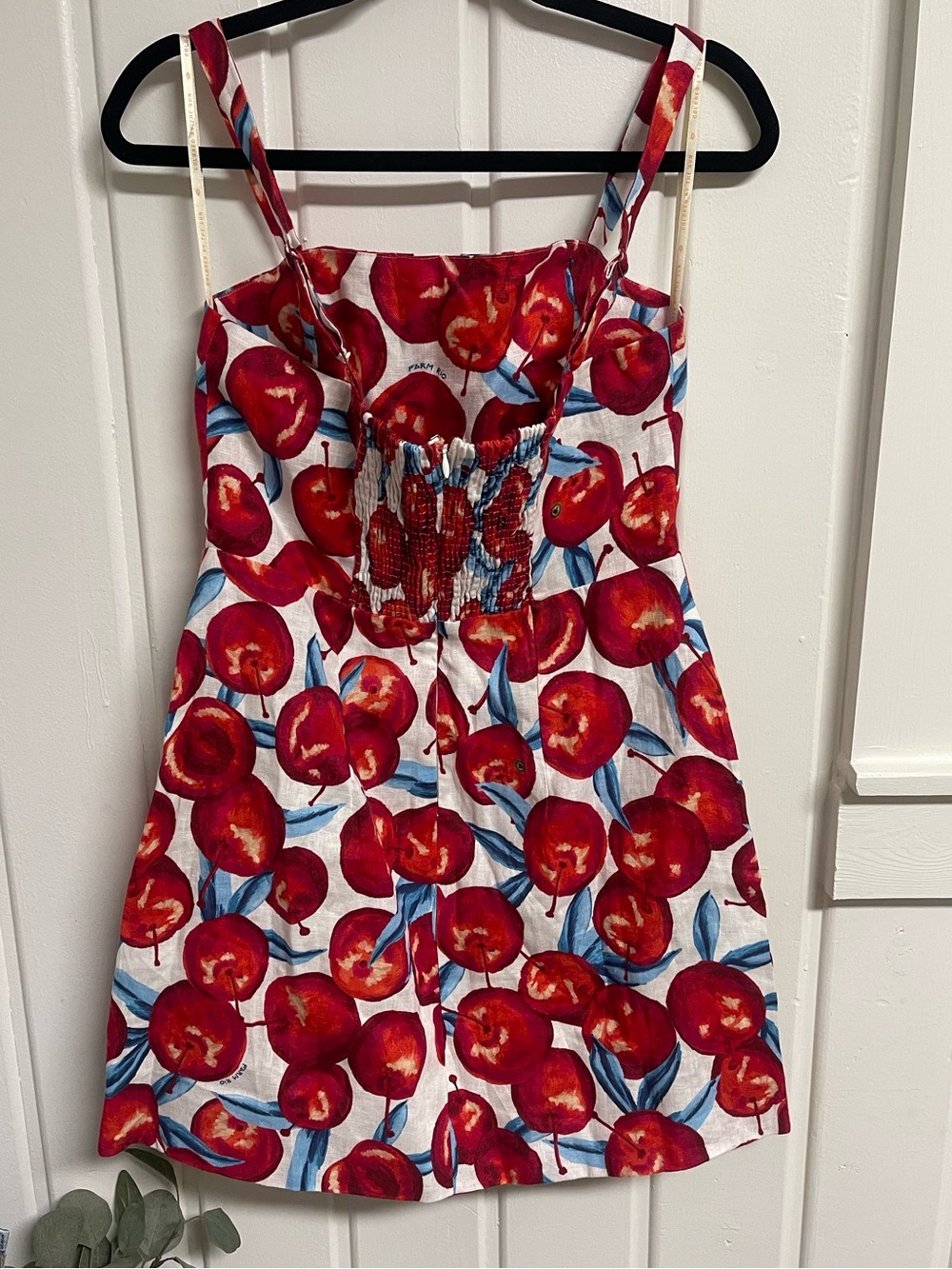Farm Rio x nuuly cherry linen dress - Picture 3 of 7